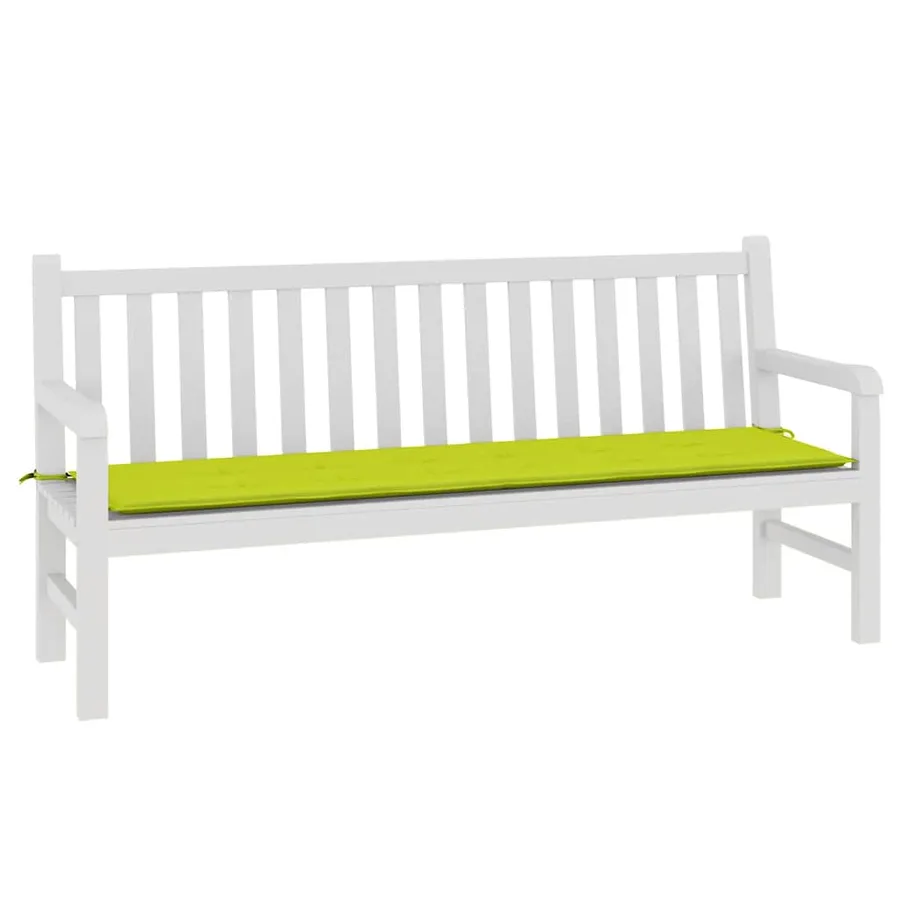 Coussin de banc de jardin vert brillant 180x50x3cm tissu oxford - 3