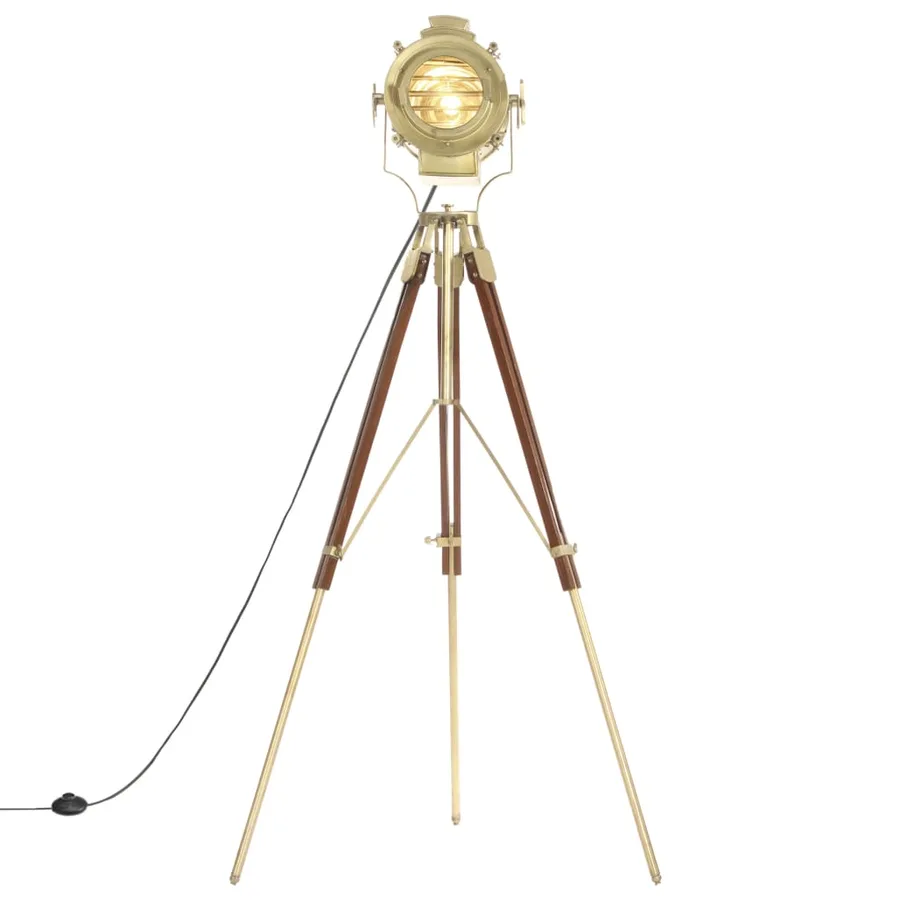 Lampadaire à trépied bois de manguier massif 193 cm - 5