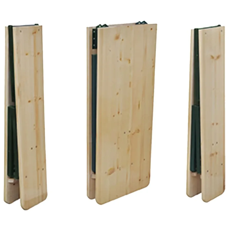 Table de brasserie pliable avec 2 bancs 220 cm Bois de sapin - 5