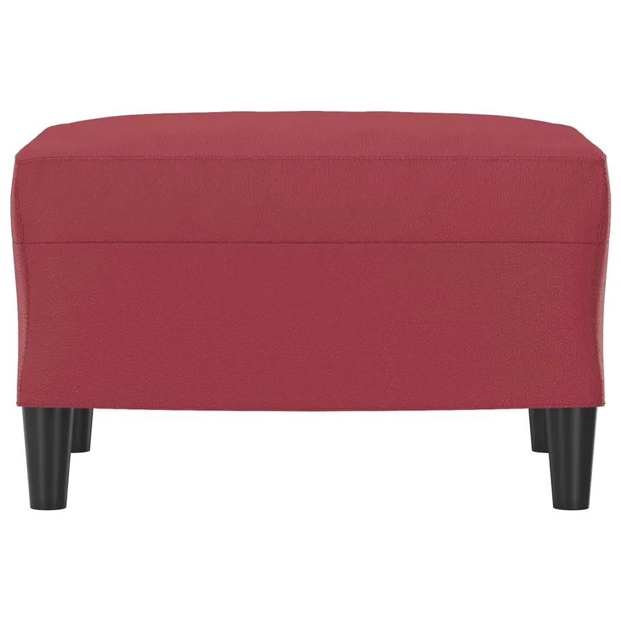 Repose-pied Rouge bordeaux 60x50x41 cm Similicuir - 3