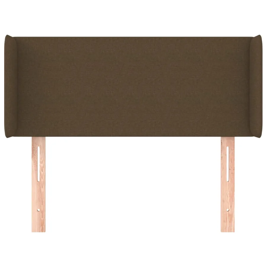 Tête de lit avec oreilles Marron Foncé 83x16x78/88 cm Tissu - 3