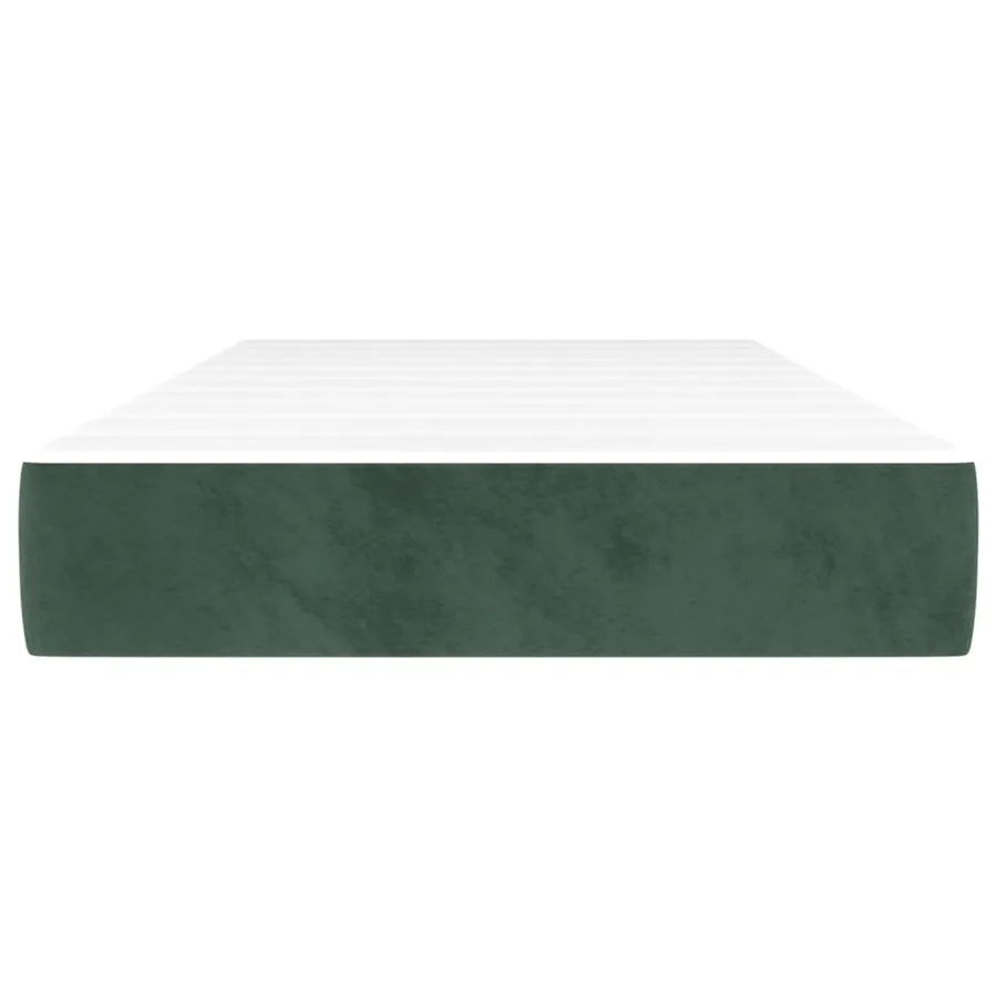 Matelas de lit à ressorts ensachés fermeté moyenne Vert foncé 100x200x20 cm - 3