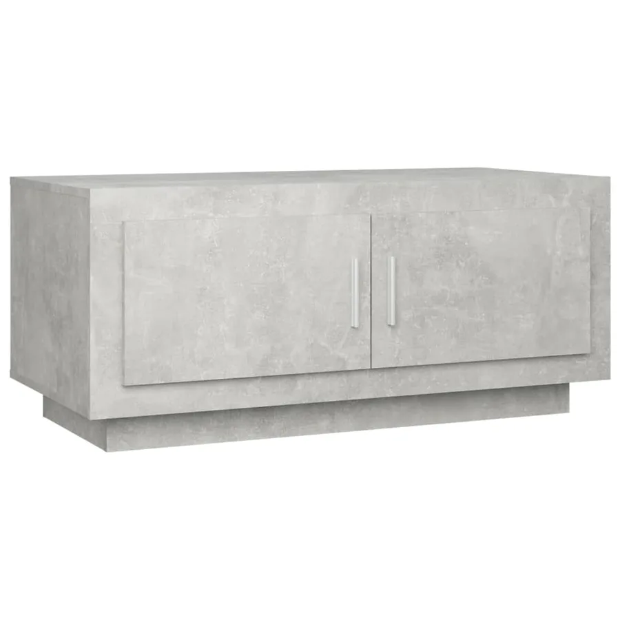 Table basse gris béton 102x50x45 cm bois d'ingénierie - 2