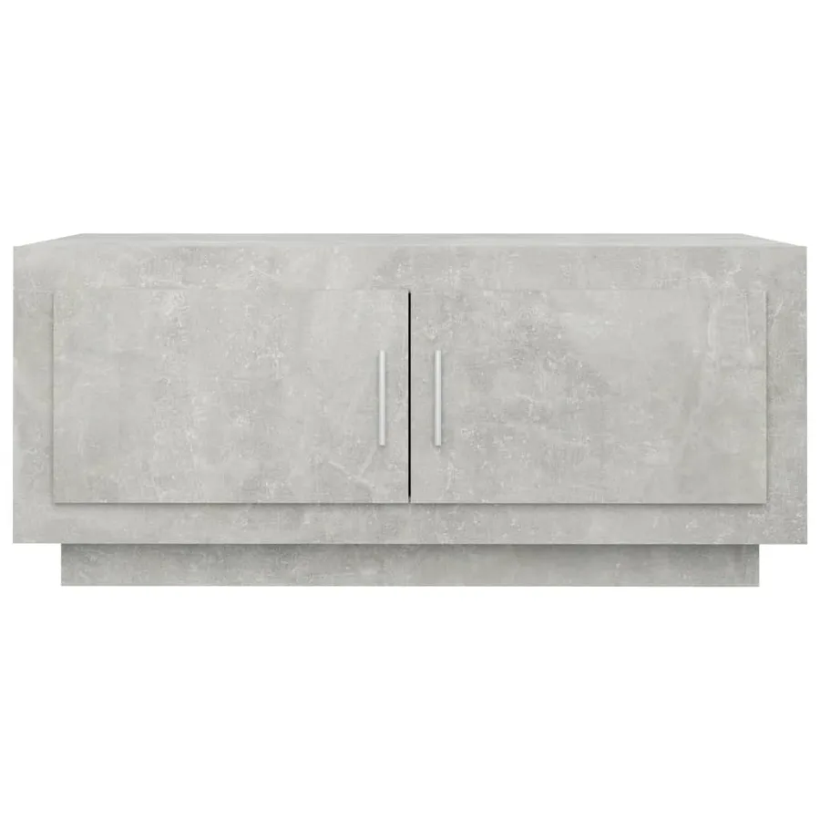 Table basse gris béton 102x50x45 cm bois d'ingénierie - 3