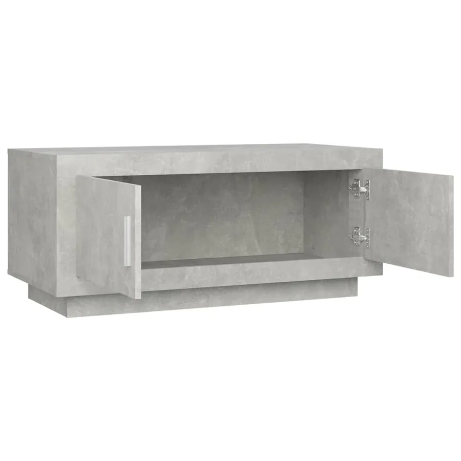 Table basse gris béton 102x50x45 cm bois d'ingénierie - 5
