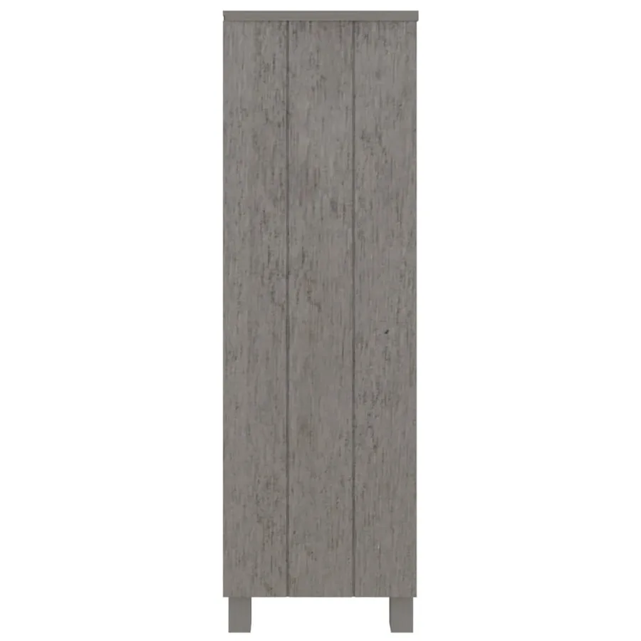 Bibliothèque HAMAR Gris clair 85x35x112 cm Bois de pin massif - 4