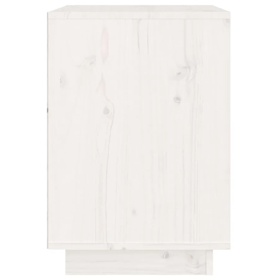 Tables de chevet 2 pcs Blanc 40x35x50 cm Bois de pin solide - 9