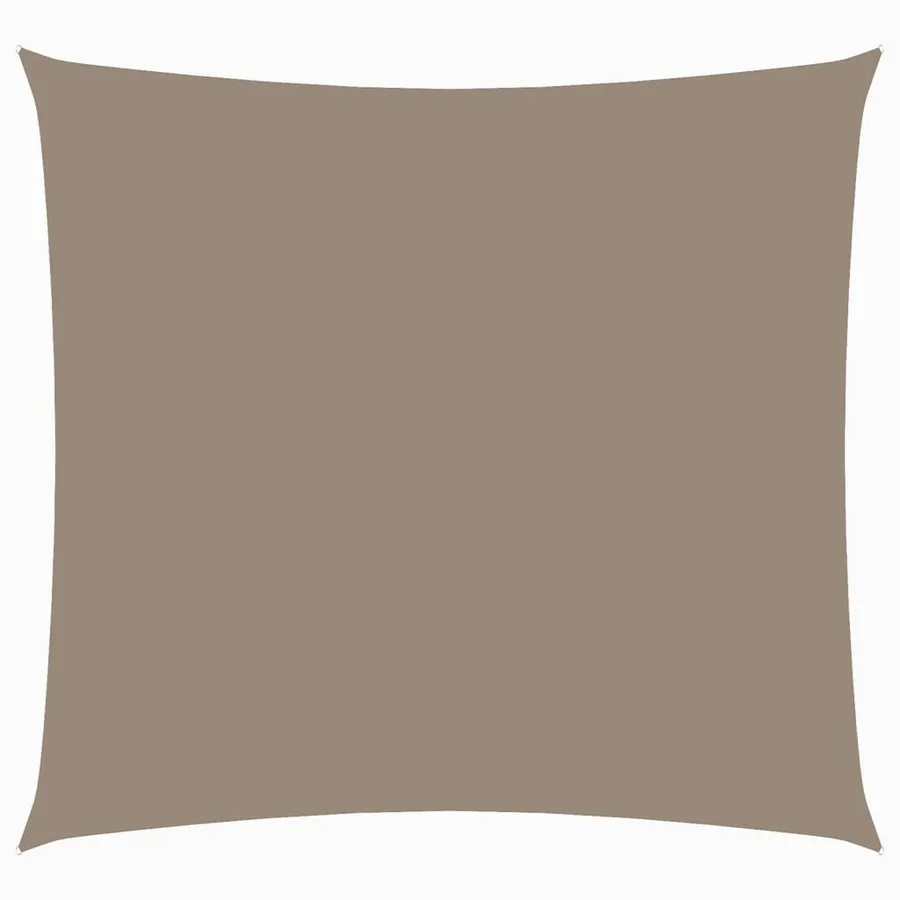 Voile de parasol tissu oxford carré 6x6 m taupe - 2