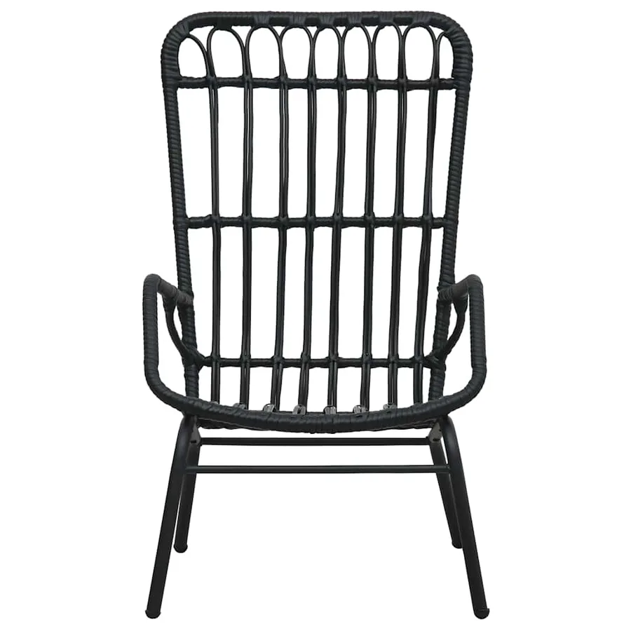 Chaise de jardin Résine tressée Noir - 2