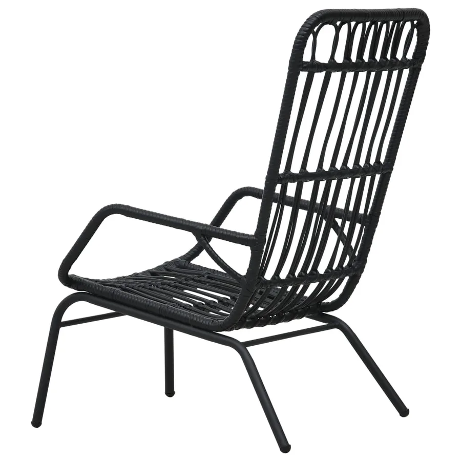 Chaise de jardin Résine tressée Noir - 4