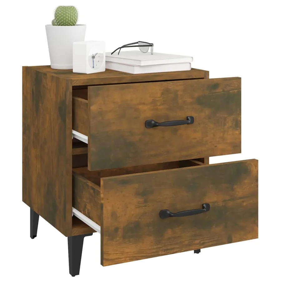 Table de chevet Chêne fumé 40x35x47,5 cm - 3