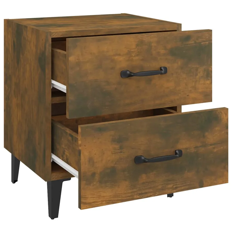 Table de chevet Chêne fumé 40x35x47,5 cm - 5