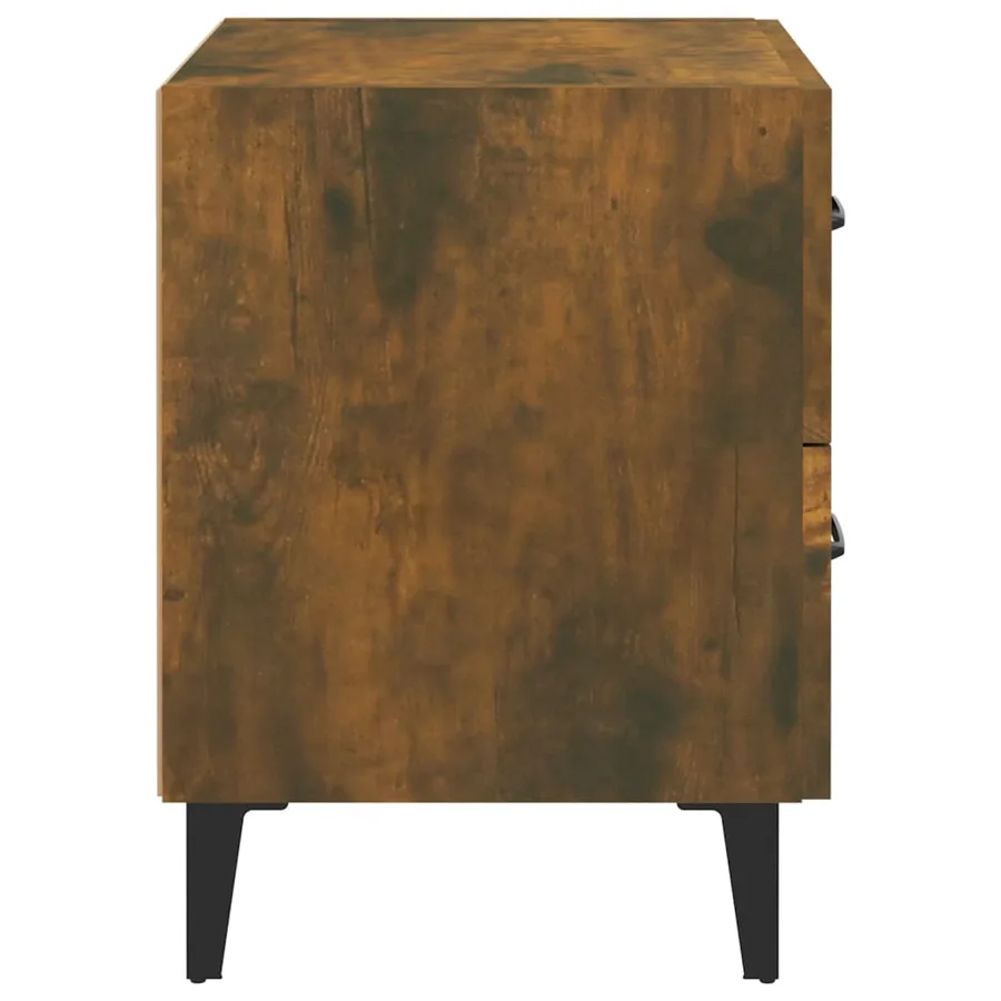 Table de chevet Chêne fumé 40x35x47,5 cm - 6