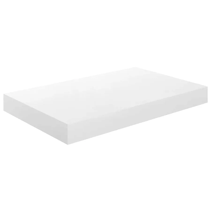 Étagère murale flottante Blanc brillant 40x23,5x3,8 cm MDF - 2