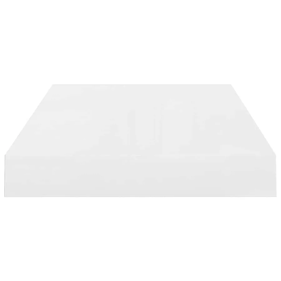 Étagère murale flottante Blanc brillant 40x23,5x3,8 cm MDF - 7