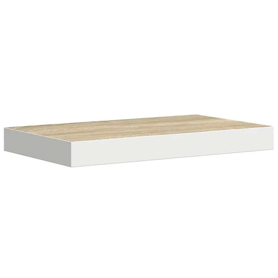 Étagères flottantes 4 pcs chêne et blanc 50x23,5x3,8 cm MDF - 6
