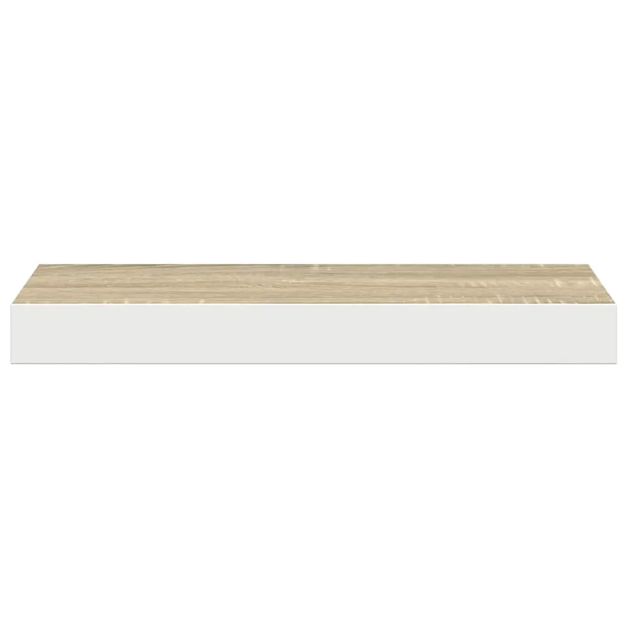 Étagères flottantes 4 pcs chêne et blanc 50x23,5x3,8 cm MDF - 7