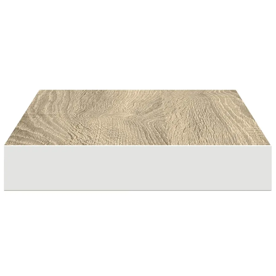 Étagères flottantes 4 pcs chêne et blanc 50x23,5x3,8 cm MDF - 8