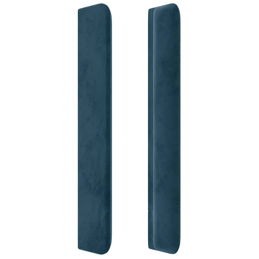 Tête de lit avec oreilles Bleu foncé 83x16x118/128 cm Velours - 4