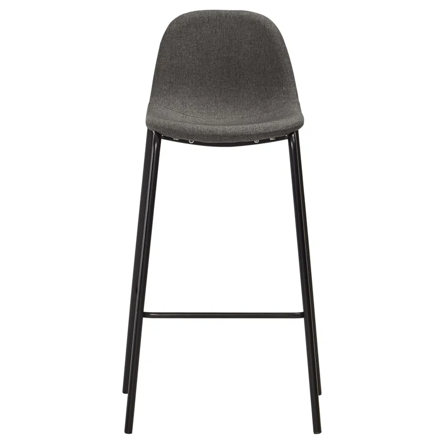 Chaises de bar lot de 2 gris foncé tissu - 3