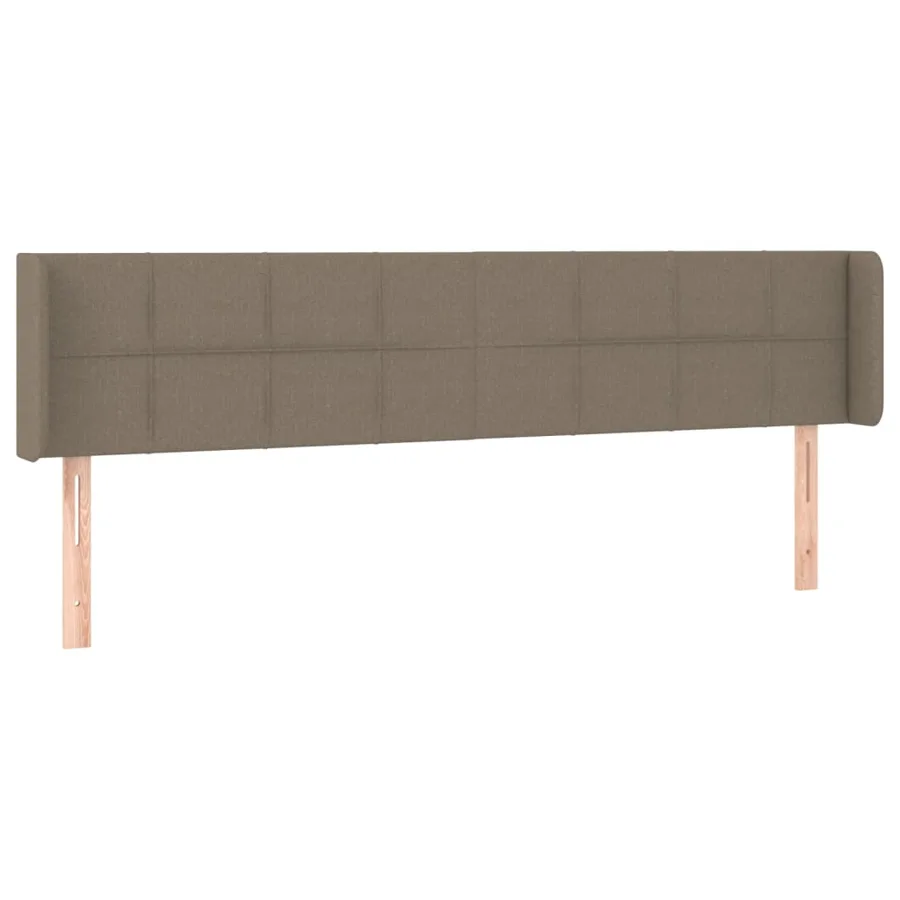 Tête de lit avec oreilles Taupe 203x16x78/88 cm Tissu - 2