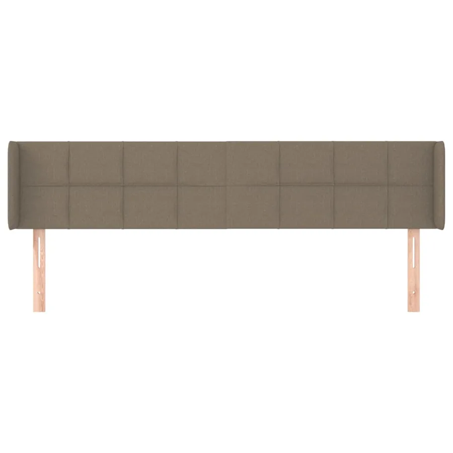 Tête de lit avec oreilles Taupe 203x16x78/88 cm Tissu - 3
