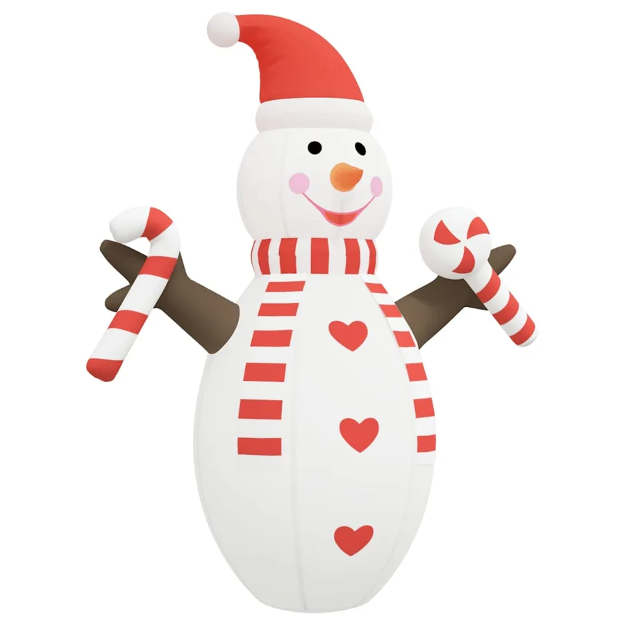 Bonhomme de neige gonflable de Noël avec LED 630 cm - 3