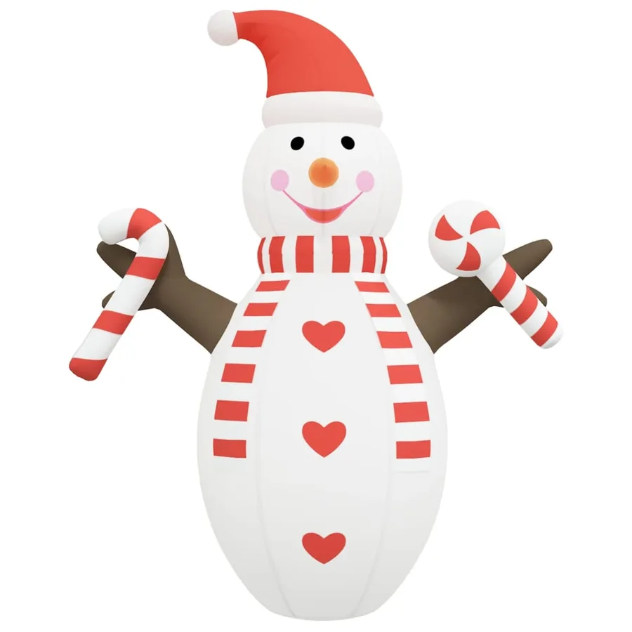 Bonhomme de neige gonflable de Noël avec LED 630 cm - 4
