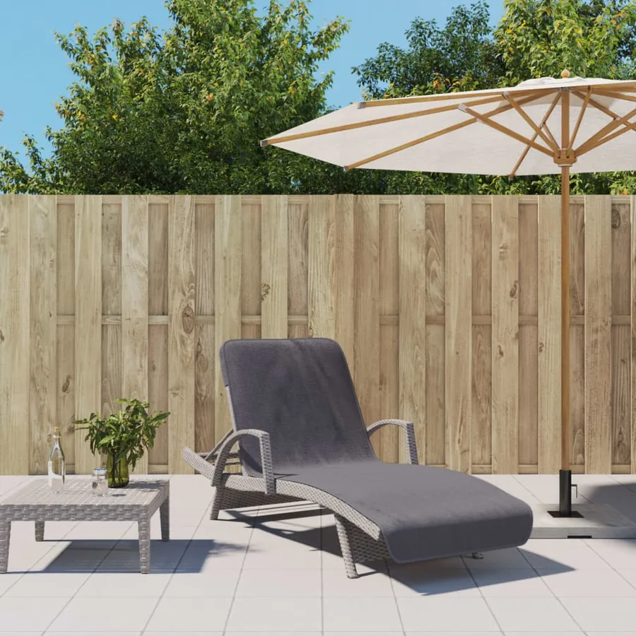 Serviettes de plage 2 pcs anthracite 75x200 cm tissu 400 GSM