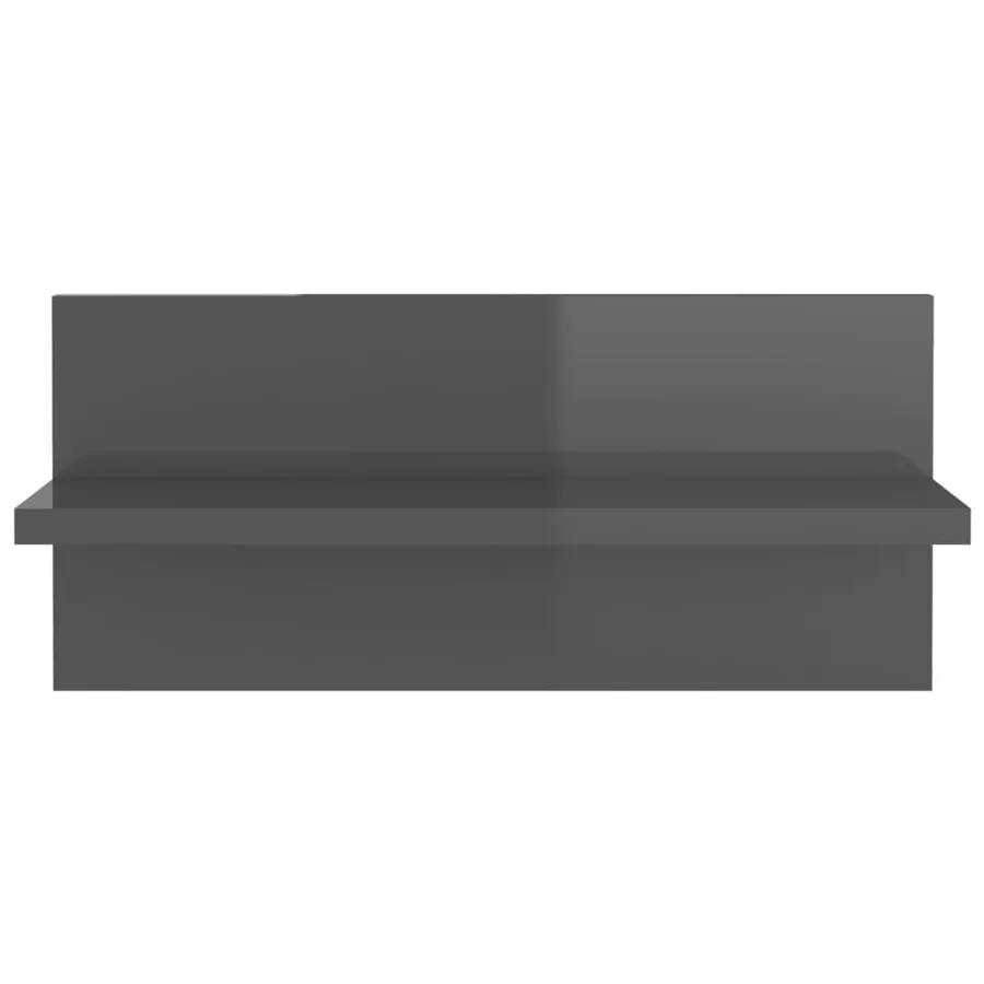 Étagères murales 4 pcs gris brillant bois d'ingénierie - 6