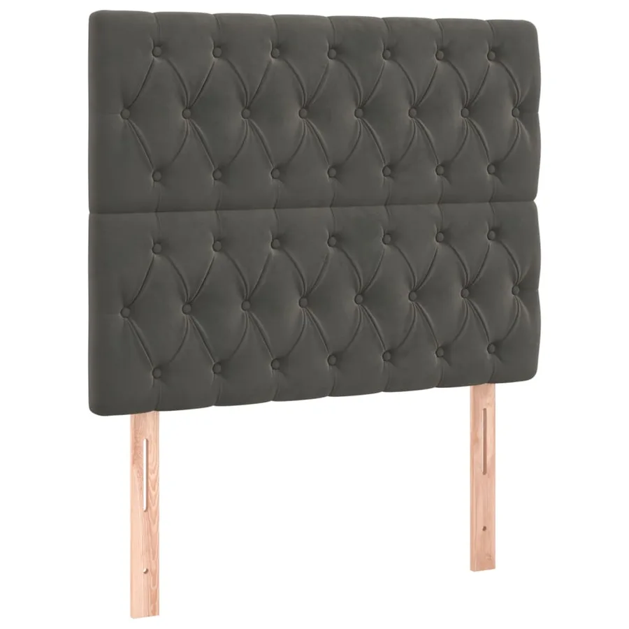 Tête de lit à LED Gris foncé 90x7x118/128 cm Velours - 4