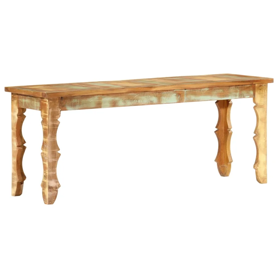 Banc 110 x 35 x 45 cm Bois de récupération massif - 5