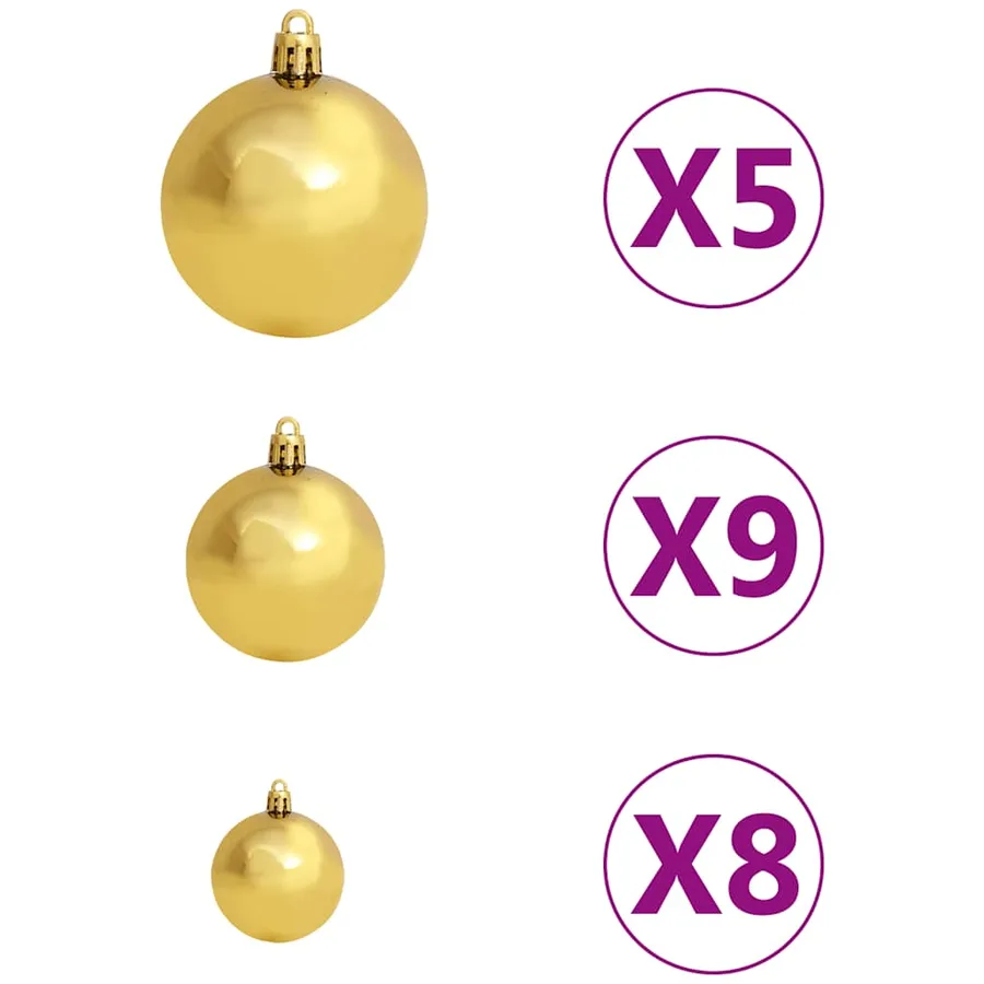 Arbre de Noël artificiel avec LED/boules pommes de pin 180cm - 6