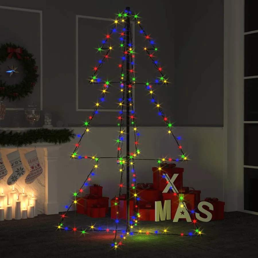 Arbre de Noël cône 200 LED d'intérieur/d'extérieur 98x150 cm