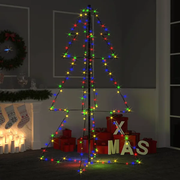 Arbre de Noël cône 200 LED d'intérieur/d'extérieur 98x150 cm