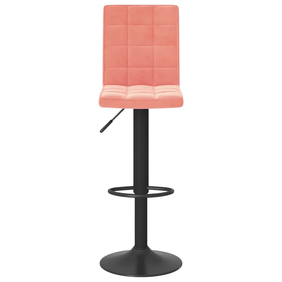 Tabourets de bar lot de 2 rose velours - 4