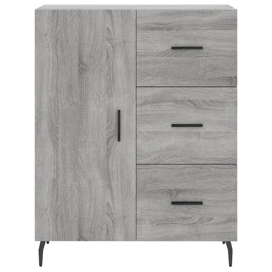 Buffet haut Sonoma gris 69,5x34x180 cm Bois d'ingénierie - 8