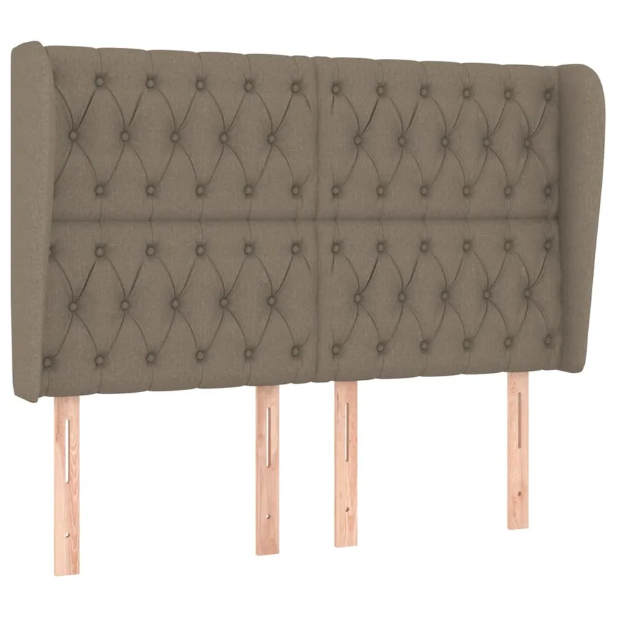 Tête de lit avec oreilles Taupe 163x23x118/128 cm Tissu - 2