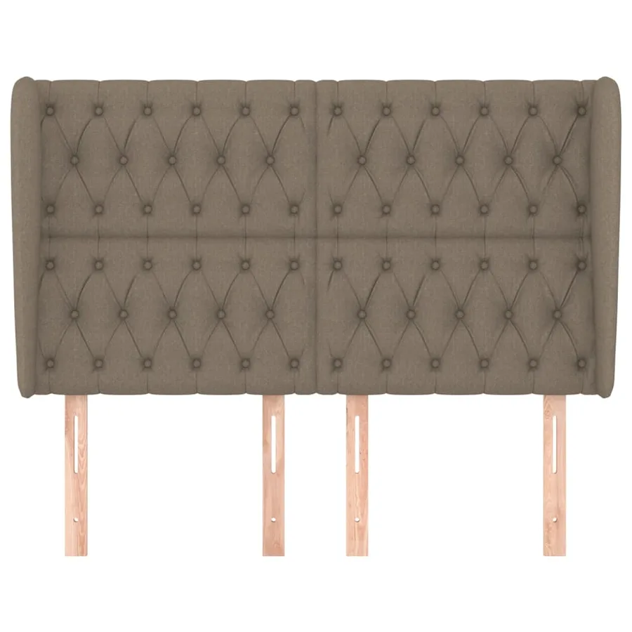 Tête de lit avec oreilles Taupe 163x23x118/128 cm Tissu - 3
