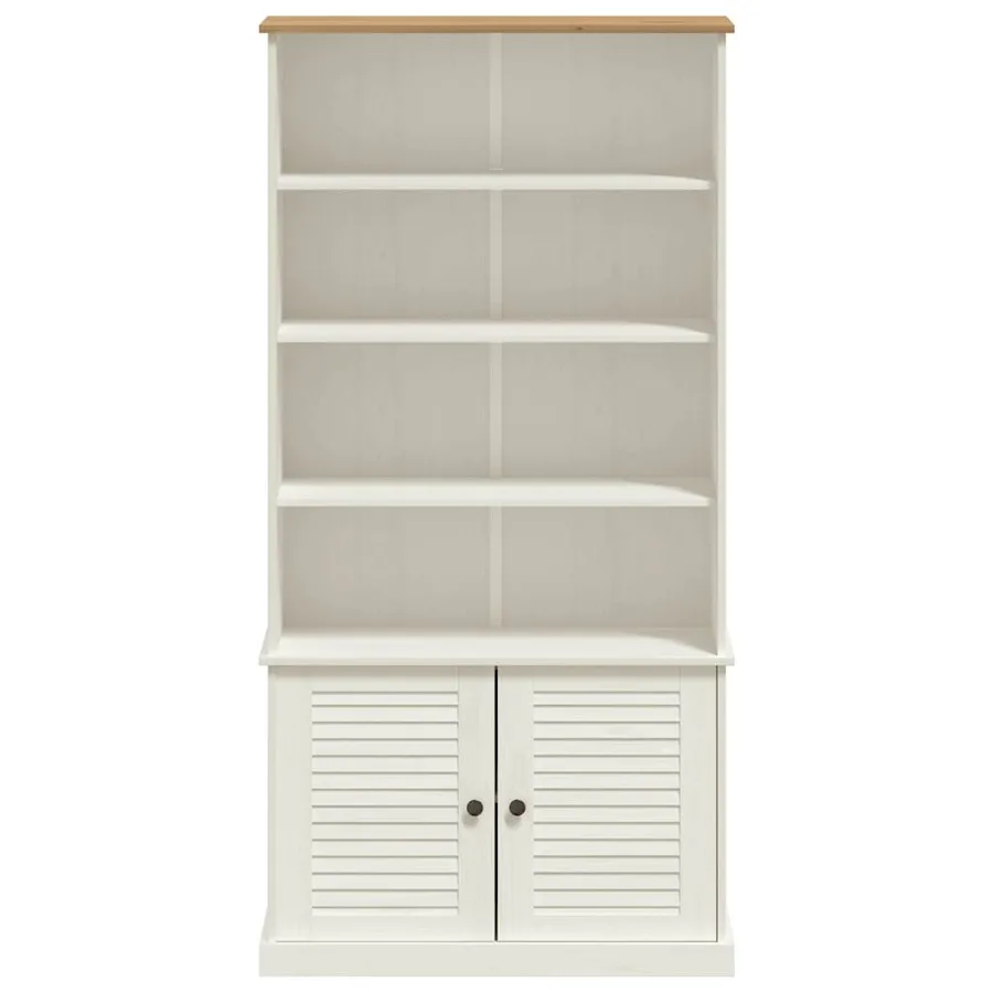 Bibliothèque VIGO blanc 85x35x170 cm bois massif de pin - 4