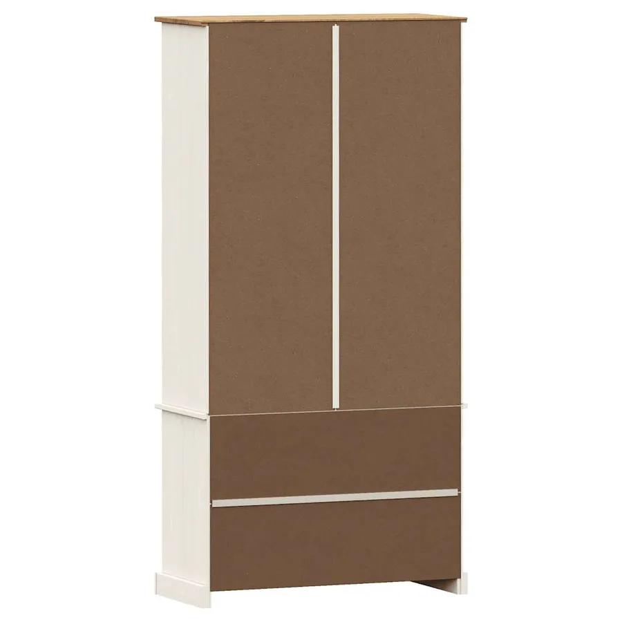 Bibliothèque VIGO blanc 85x35x170 cm bois massif de pin - 7