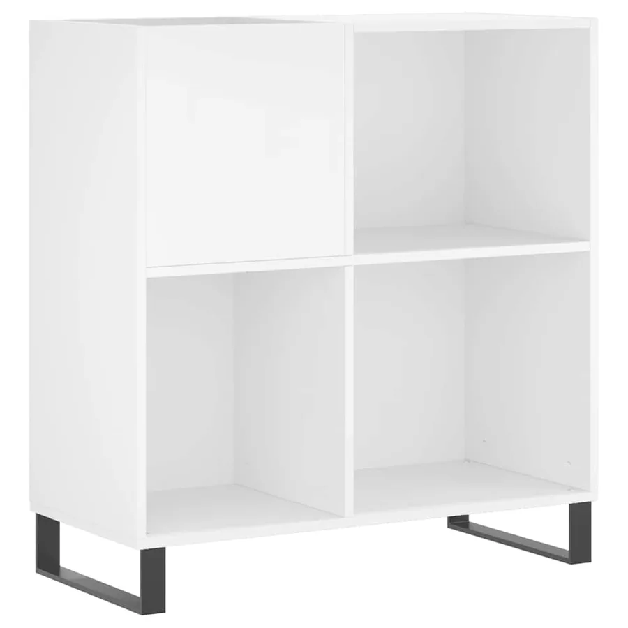 Armoire à disques blanc 84,5x38x89 cm bois d'ingénierie - 2