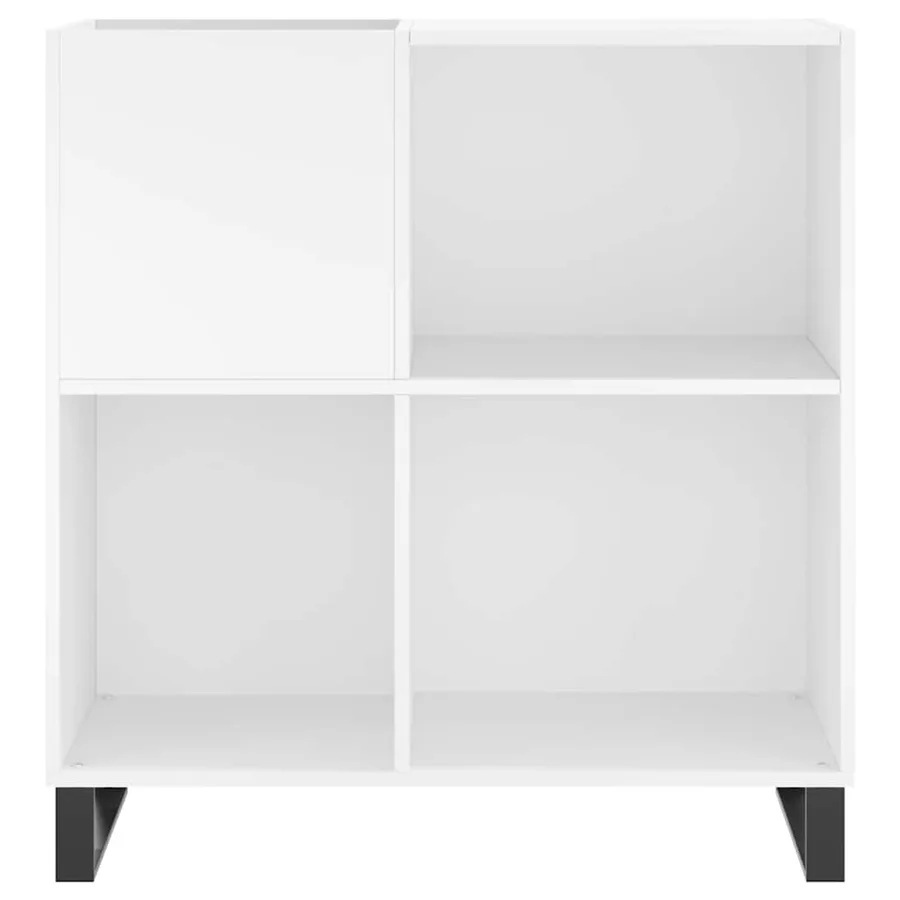 Armoire à disques blanc 84,5x38x89 cm bois d'ingénierie - 4