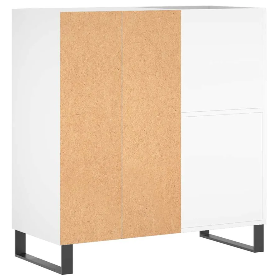 Armoire à disques blanc 84,5x38x89 cm bois d'ingénierie - 6