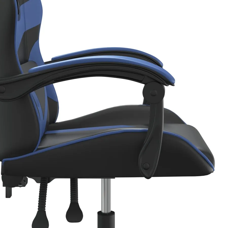 Chaise de jeu Noir et bleu Similicuir - 9