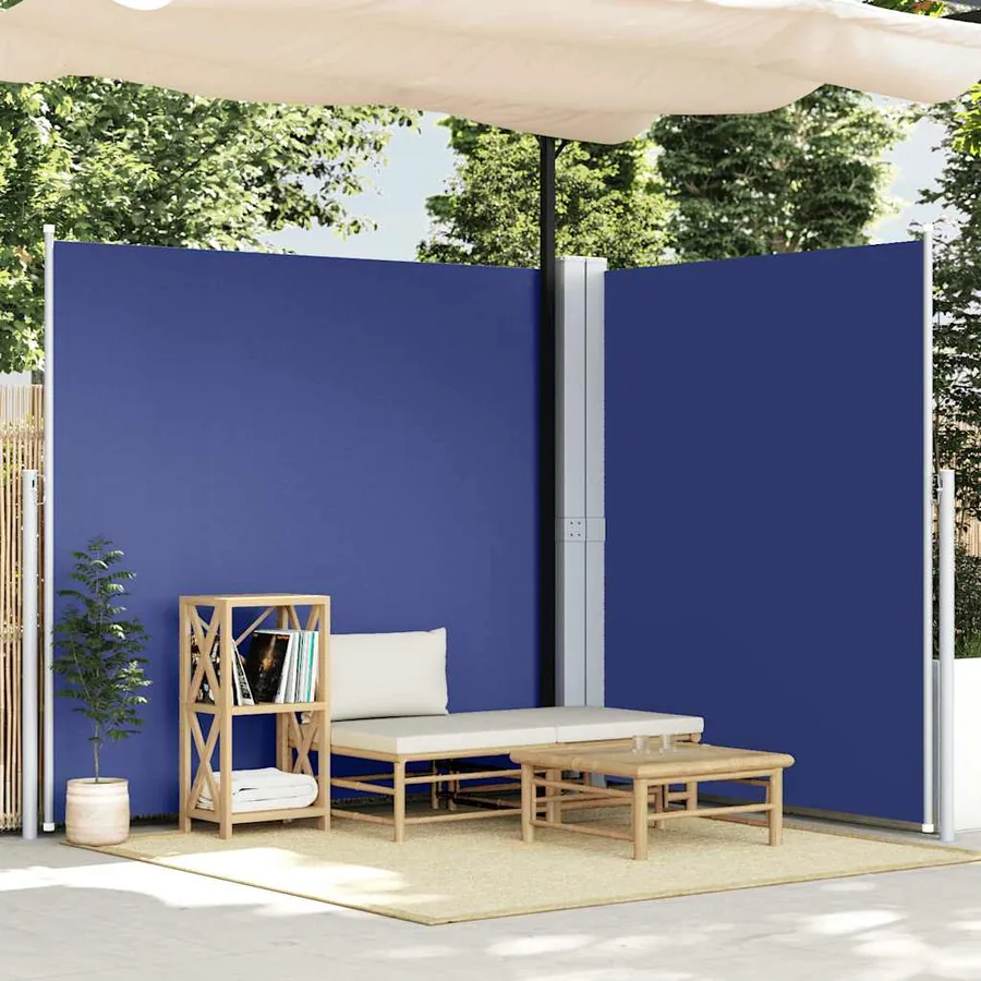 Auvent latéral rétractable Bleu 220x600 cm