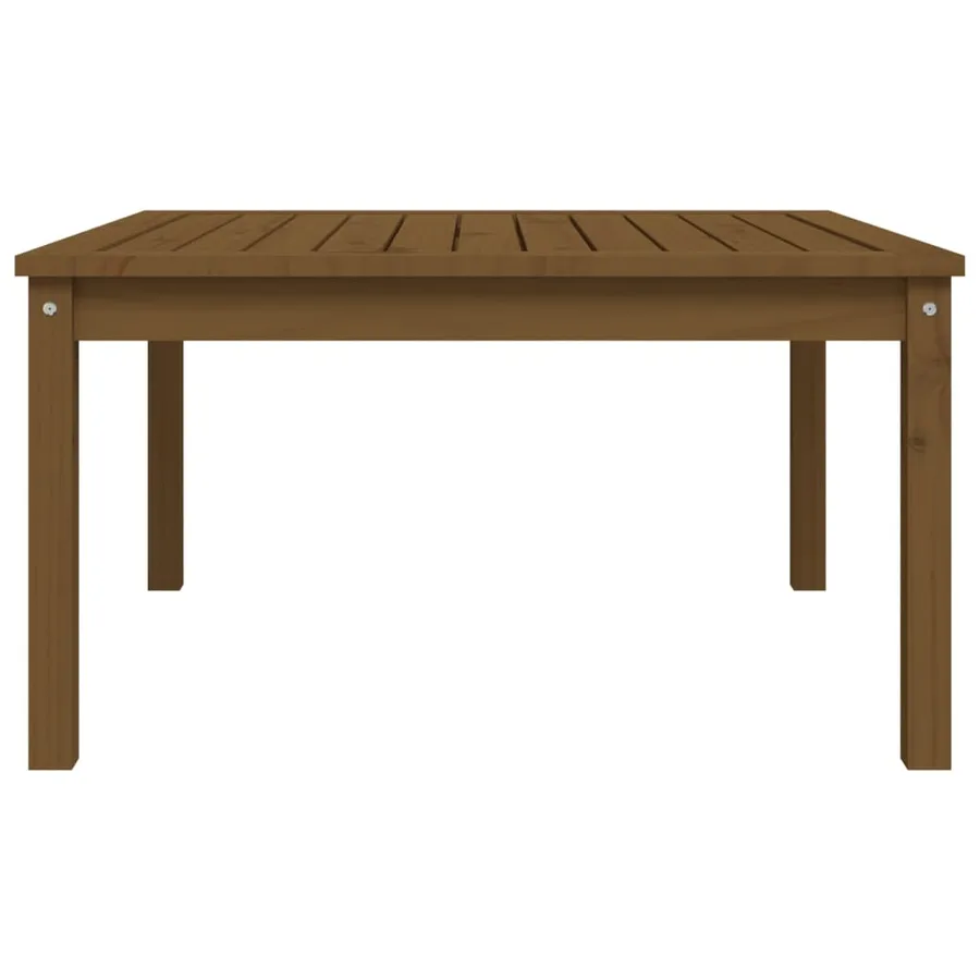 Table de jardin marron miel 82,5x82,5x45 cm bois massif de pin - 5