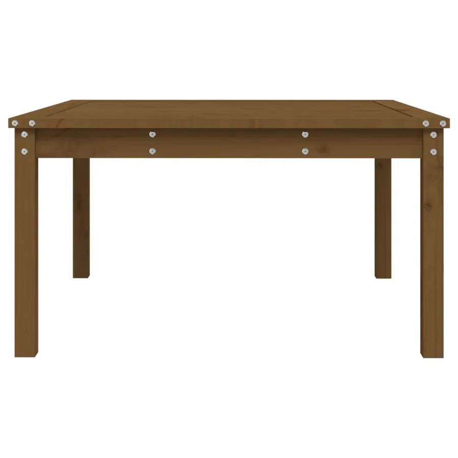 Table de jardin marron miel 82,5x82,5x45 cm bois massif de pin - 6