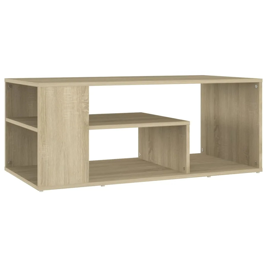 Table basse chêne sonoma 100x50x40 cm bois d'ingénierie - 2