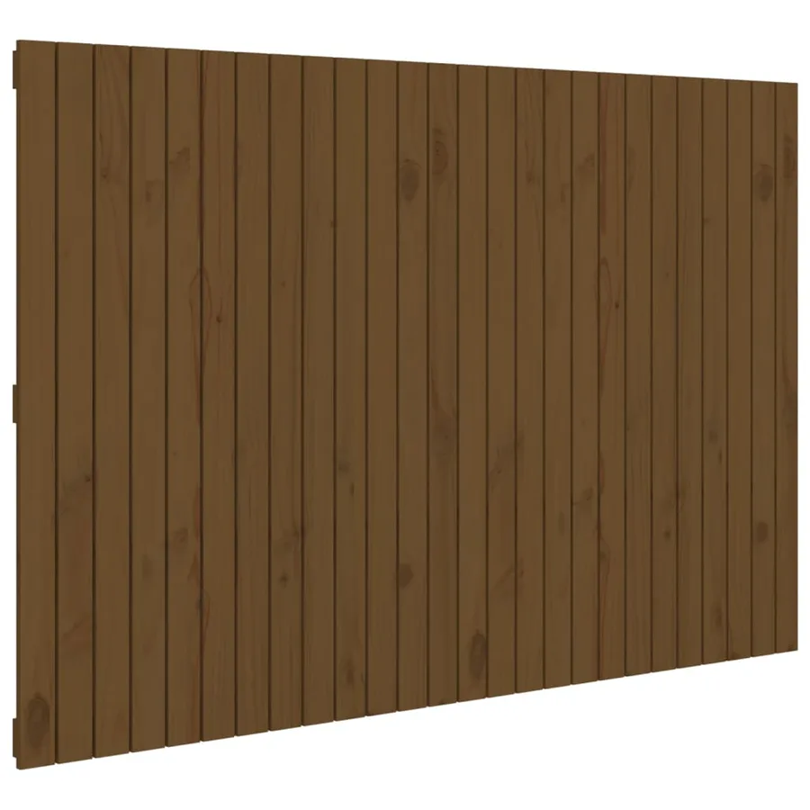 Tête de lit murale Marron miel 166x3x110 cm Bois massif de pin - 2